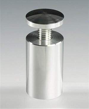 1-1/4 x 2 Through Grip Standoffs, Round, Aluminum, Set of 4 - Silver