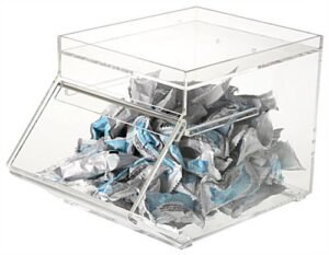 1 Gallon Acrylic Display Bin w/ Slide-in Lid - Clear