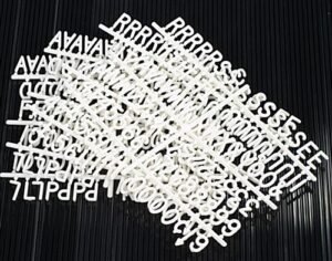 1" Letter Set - White