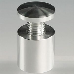 1 x 1 Through Grip Standoffs, Round, Aluminum, Set of 4 - Silver