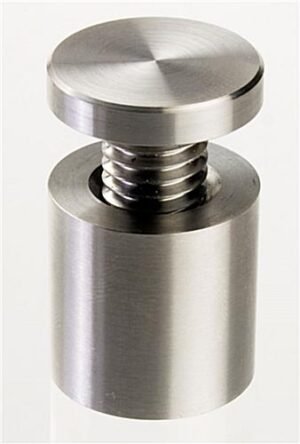 1 x 1 Through Grip Standoffs, Round, Stainless Steel - Silver