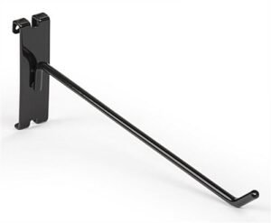 10" Metal Gridwall Peg Hook, Set of 25 - Black