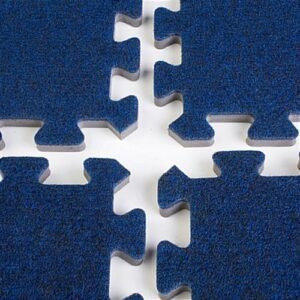 10' x 10' Interlocking Carpeted Foam Mat - Blue