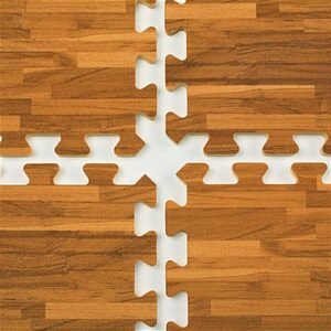 10' x 10' Interlocking Foam Mat - Wood Grain