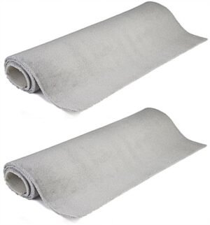 10’ x 10’ Rollable Carpet Kit, Set of (2) 5' x 10' Strips, 32-Oz. Nylon – Gray