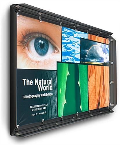 10’ x 20’ Outdoor Banner Frame with Hinged Edges, Stretching Clamps - Black - Image 2