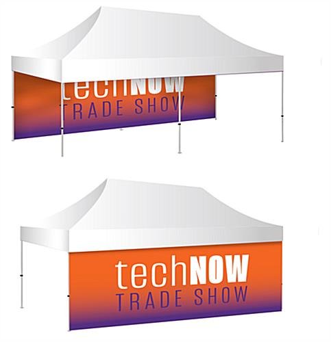 10 x 20 Pop Up Canopy Backwall, Double Sided Custom Printing - Image 2
