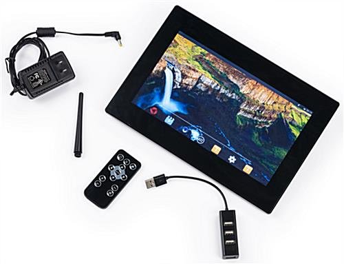 10.1” Digital Signage Frame, Counter or Wall Mount, Wifi Connectivity - Black - Image 5