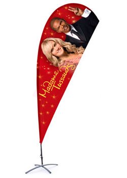 11' Custom Teardrop Flag & Cross Base with Water Bag - Full Color Digital Printing