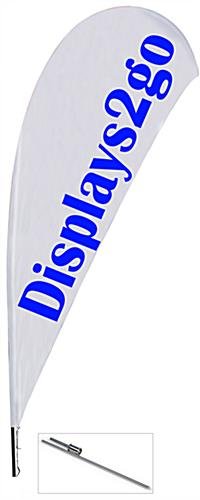 11' Custom Teardrop Flag with Ground Spike - 1 Full Color Printing