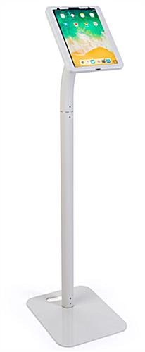 11" iPad Pro Tablet Stand for Floor or Countertop w/ Rotating Enclosure - White