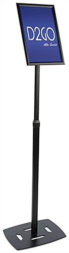 11 x 17 Menu Stand for Floor, Snap Open, Adjustable Height - Black