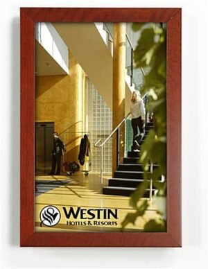 11 x 17 Poster Frame for Wall, Swing Open Door, Wood - Cherry