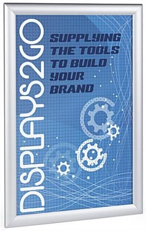 11 x 17 Poster Holders for Wall or Tabletop, Snap Open, Aluminum - Silver