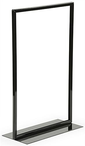 11 x 17 Sign Holder for Counter, Double Sided, Weighted Base - Black