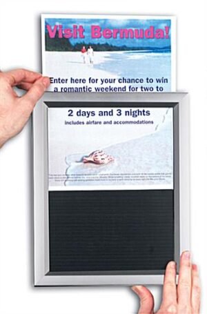 11 x 17 Sign Holder for Wall, Easy Slide-in Setup - Silver