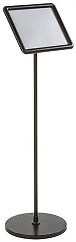 11 x 8.5 Sign Stand for Floor, Tilting, Snap Open - Black