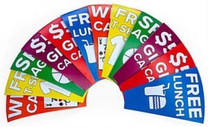 12 Custom Prize Wheel Graphic Inserts for PWMINIBLK / PWMINIBLED