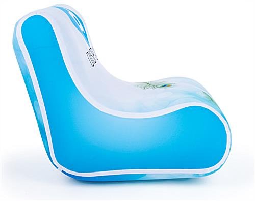 12-Inch Seat Height x 30-Inch Wide Inflatable Chair with Custom Printed Slipcover - Image 2