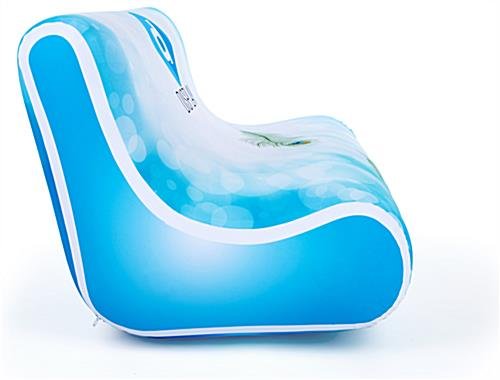 12-Inch Seat Height x 50-Inch Wide Inflatable Sofa with Custom Printed Slipcover - Image 2