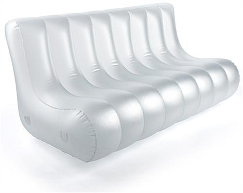 12-Inch Seat Height x 50-Inch Wide Inflatable Sofa with Custom Printed Slipcover - Image 3