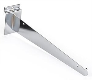 12” Metal Slatwall Knife Bracket for Shelf, Set of 2 – Chrome