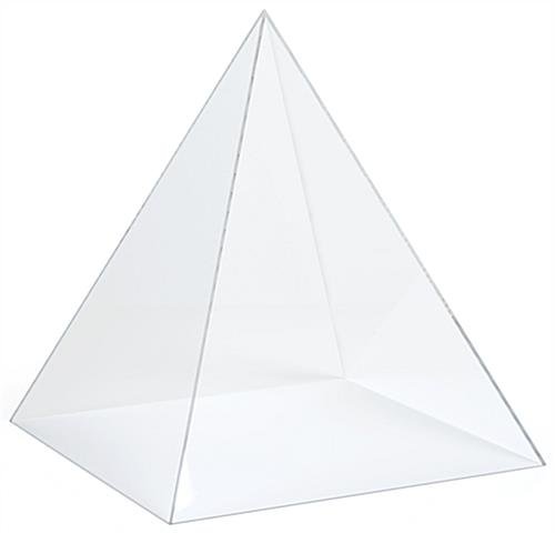 12 x 13 Baseless Pyramid Countertop Display Case with Lift-Off Top - Clear - Image 2