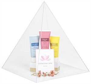 12 x 13 Baseless Pyramid Countertop Display Case with Lift-Off Top - Clear