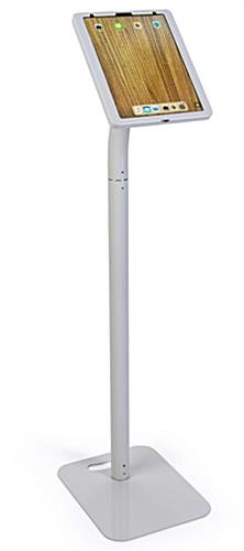 12.9" iPad Pro Tablet Stand for Floor or Countertop w/ Rotating Enclosure - White