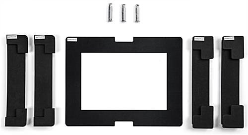 12.9" Tablet Stand LED Light Box w/ Custom Artwork & Locking Enclosure, Steel – Black - Image 6