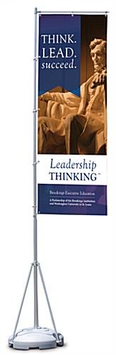 13' Banner Flag Stand with Full Color Custom Printing, Double-sided