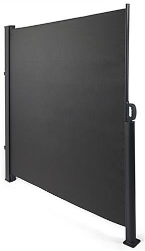 138" x 71" Outdoor Privacy Screen, Retractable Mesh Panel, Weather Resistant - Gray