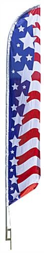 14' Feather Flag with Ground Spike - American Flag Graphic