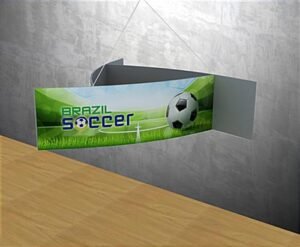 14' Pinwheel Hanging Ceiling Banner with Custom Printed Stretch Fabric