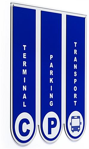 14" x 16" Acrylic Ceiling Hanging Sign, Double-Sided Custom Printing - Clear