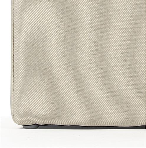 15” Square Upholstered Ottoman Stool – Natural - Image 4