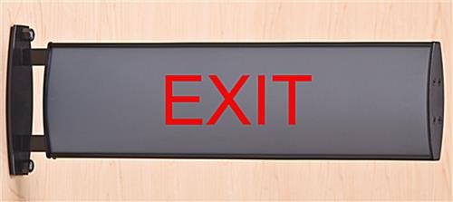 15 x 3.75 Curved Sign Holder, Wall or Ceiling, Doubled Sided, Snap-out Lens - Black - Image 2