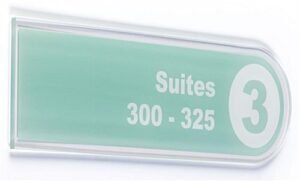 16" x 4.5" Acrylic Wall Mounted Sign, Custom Printing, Right Panel - Clear