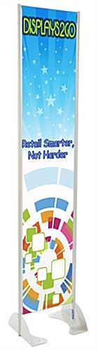 16 x 72 Outdoor Permanent Banner Stand, Single Sided Print Graphic - Gray