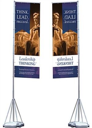 17' Banner Flag Stand with Custom Digitally Printed Graphics, Single-sided