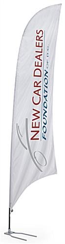 17' Custom Feather Flag with Car Foot Base - 3 Color Printing