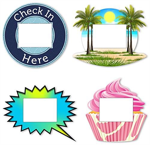 17.5 x 20.25 Custom Shaped Styrene Bezel Sign for Tablet Stands, Full Color Printing - Image 6