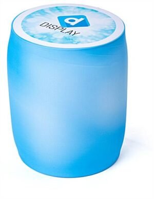 17.75-Inch x 23-Inch Inflatable Stool w/ Custom Printed Slipcover, MDF Top & Base