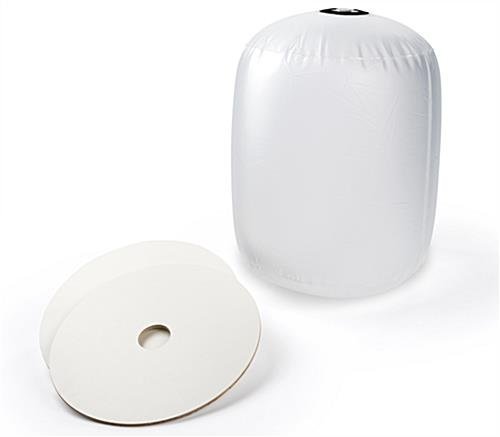 17.75-Inch x 23-Inch Inflatable Stool w/ Custom Printed Slipcover, MDF Top & Base - Image 2