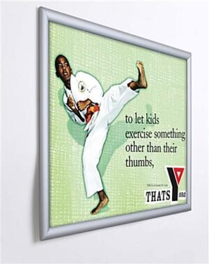 18 x 24 Poster Frame for Wall, Snap Open, 25mm Profile - Silver