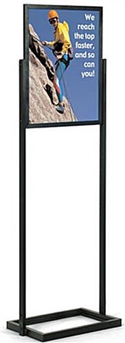 18 x 24 Poster Stand for Floor, Top insert, Double Sided - Black