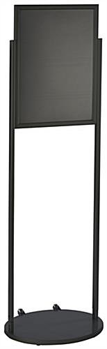 18 x 24 Poster Stand with Wheels for Floor, Top Insert, Double Sided – Black