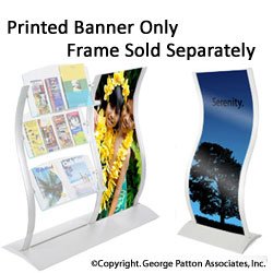 (2) 18 x 44.5-Inch Custom Printed Banners for Curved Wave Displays