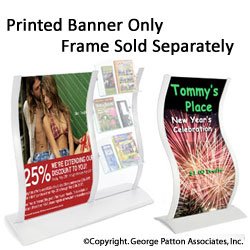 (2) 22 x 44.5-Inch Custom Printed Banners for Curved Wave Displays