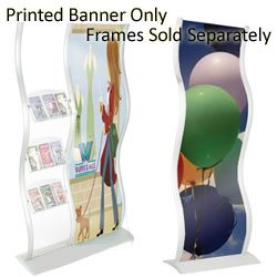 (2) 24 x 89-Inch Custom Printed Banners for Curved Wave Displays